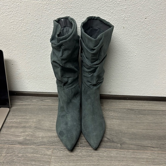 Alfani Womens Lissa Faux Suede Slouchy Booties Gray - Picture 3 of 7